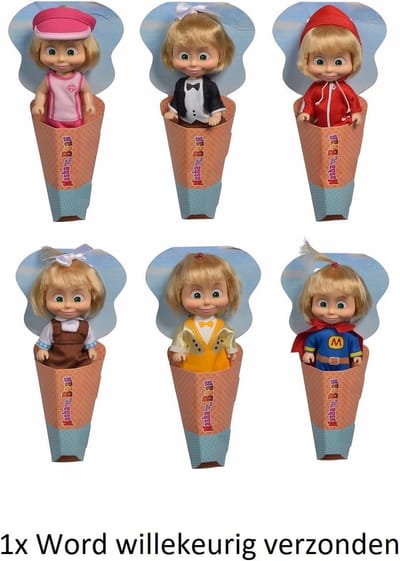 1x Simba Masha en de Beer in Cone Packaging - willekeurig verzonden