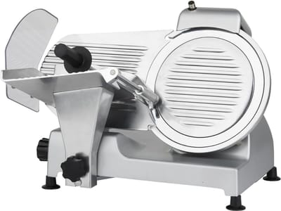 QUOVO® Vleessnijmachine - Snijmachine Allessnijder - Vlees Snijmachine voor Thuis - Zilver - 51cm x 42cm x 39cm