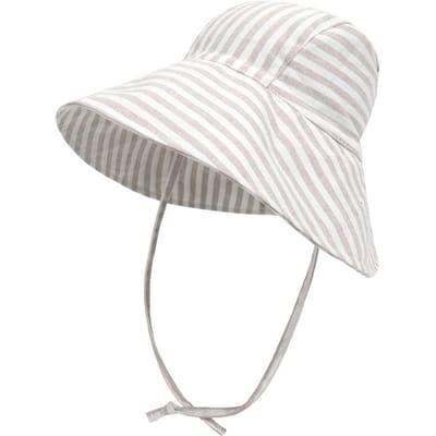 Baby Zonnehoed Zomer Jongens Meisjes Emmerhoed Kinderen Katoen UV Reis Hoeden Kind Grote Rand Outdoor Strand Petten Mode Casual Panama Hoed L(2-4Y) white