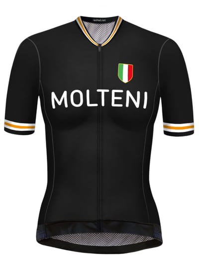 Retro Dames Wielershirt Molteni Zwart - REDTED - M