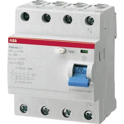 2CSF204101R1250 ABB F204 A-25/0.03, 230/400 V Aardlekschakelaar A 4-polig 25 A 0.03 A 230 V/AC, 400 V/AC