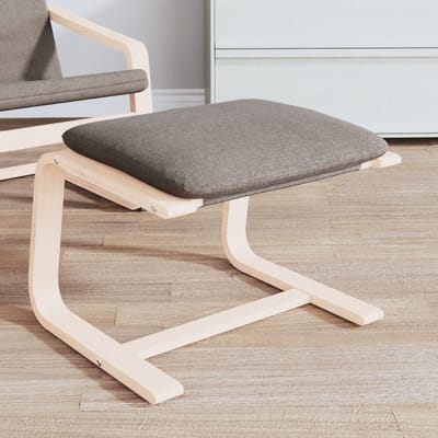 vidaXL - Voetenbank - 51x41x40 - cm - stof - taupe