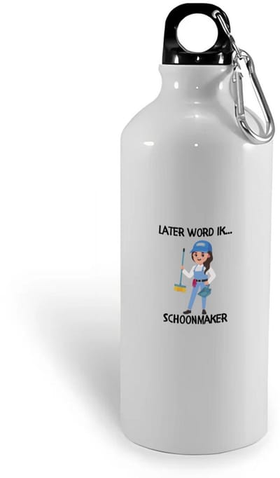 Hacebo® - Later word ik schoonmaker waterfles - Werk - Schoonmaaksters - Schoonmaakmedewerkers - schoonmaker - schoonmaakster - schoonmaker - huisvrouw - werk - schoonmaakploeg - cadeau voor je schoonmaakster - water fles - 400ML