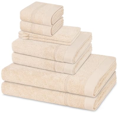 Ross Sonstiges 2 X washandjes 2 X gasten- 2 X douche- 2 X handdoek - in set 8 pack Rubin