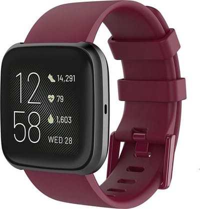Shop4 - Fitbit Versa Bandje - Small Siliconen Rood