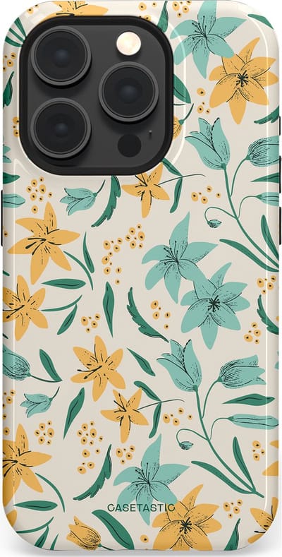 Casetastic Hoesje Geschikt voor Apple iPhone 15 Pro Magsafe - Stijlvolle Beschermende Duo-layer Case - Sereen in bloei