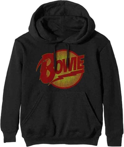 David Bowie - Vintage Diamond Dogs Logo Hoodie/trui - S - Zwart