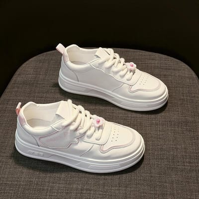Leren Platform Witte Schoenen Damesschoenen Vroege Herfst Nieuw Veelzijdig Studenten Boardschoenen Casual Sportschoenen Enkelschoenen 40 gray