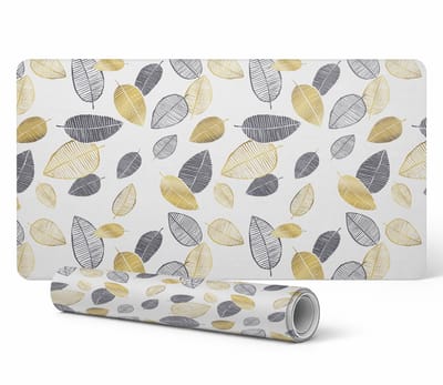 Designer beschermmat voor laptops, retro bladmotief, 90x45 cm