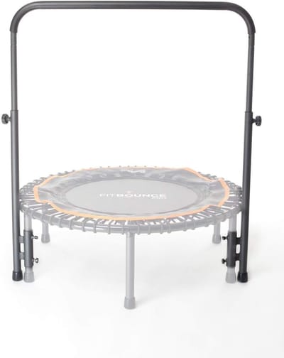 Steunstang Minitrampoline - Halterstang Stabiliteit - Thuis Fitness - Verstelbare Hoogte - 9x5x36cm - Zilver