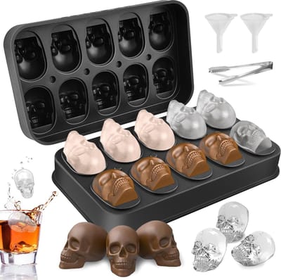 Solidchoice - Silicone IJsblokjesvorm met Schedelvorm voor Cocktails