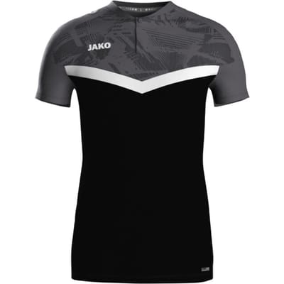 Jako Iconic Polo Heren - Zwart / Antraciet | Maat: XXL
