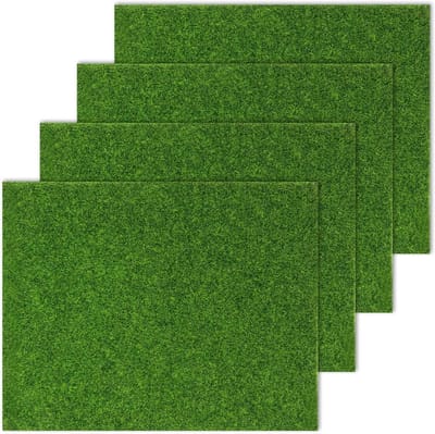 Nepgras Decoratie - Kunstgras Matten - Miniatuur Decoratie - Realistisch Uiterlijk - 20 x 25 cm - Groen