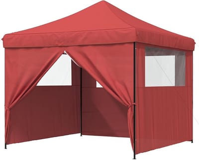 Partytent Bordeauxrood - Tuintent Gazebo - Buiten Feesten - Oxford Stof PVC-coating - 292 x 292 x 315 cm - Bordeauxrood
