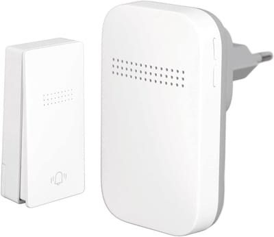 Draadloze Deurbel - Zelfaangedreven Bel - Toegang Melden - Geen Batterijen Nodig - 9 x 8 x 8 cm - Wit