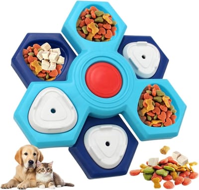 Anti-schrokbak Hond - Interactieve voerbak - Gezond Eten - Meerlaagse structuur - 19 x 16.6 x 4.3 cm - Dubbellaags