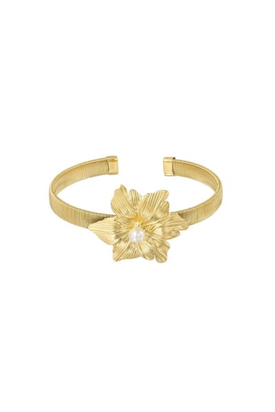 armband - blooming flower - RVS -