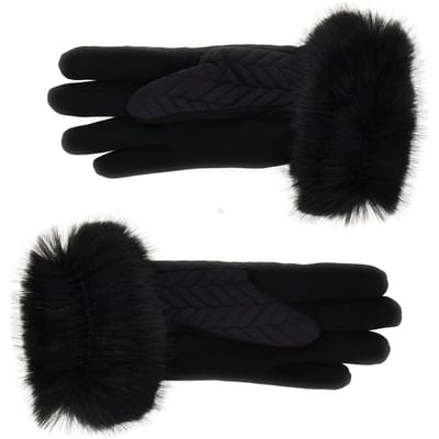 GUESS Iriel Stitched Glove Jet Black A996 Maat: S | Sjaals Outlet | Dames | Zwart