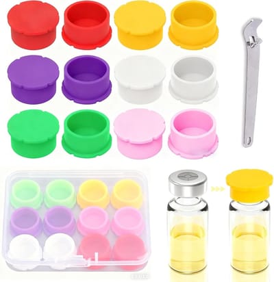 Set van 12 glazen vials van 2 ml met lekvrije doppen, herbruikbaar en eenvoudig schoon te maken, ideaal voor laboratoriumgebruik en opslag van monsters