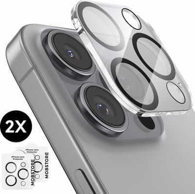 2x Screenprotector geschikt voor iPhone 16 Pro / 16 Pro Max Camera Lens Screen Protector - Screenprotector - 2 stuks - Camera Protector geschikt voor iPhone 16 Pro - Gehard Glas