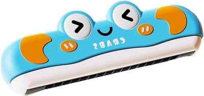 Mondharmonica Speelgoed - Muziek Instrument - Muziek Leren - Kindvriendelijk Geluid - 16-gaats - Blauw
