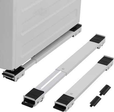 Apparaat Rollers - Verstelbare Ondersteuning - Apparaten Verplaatsen - Dubbele Vergrendeling - 43-69 cm - Wit