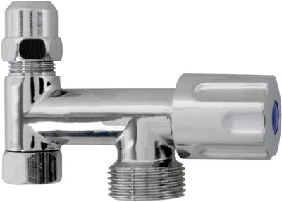 Ventiel chroom 3/8" IG x 3/4" AG x 10 mm voor installatietechniek