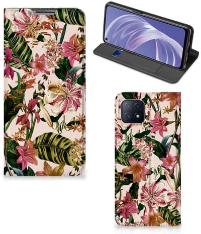 OPPO A73 5G Smart Cover Flowers