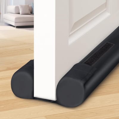 Deurtochtstopper - Tochtstrip Deur - Tocht Buiten Houden - Bedekt Grote Openingen - 91 cm Lengte - Zwart