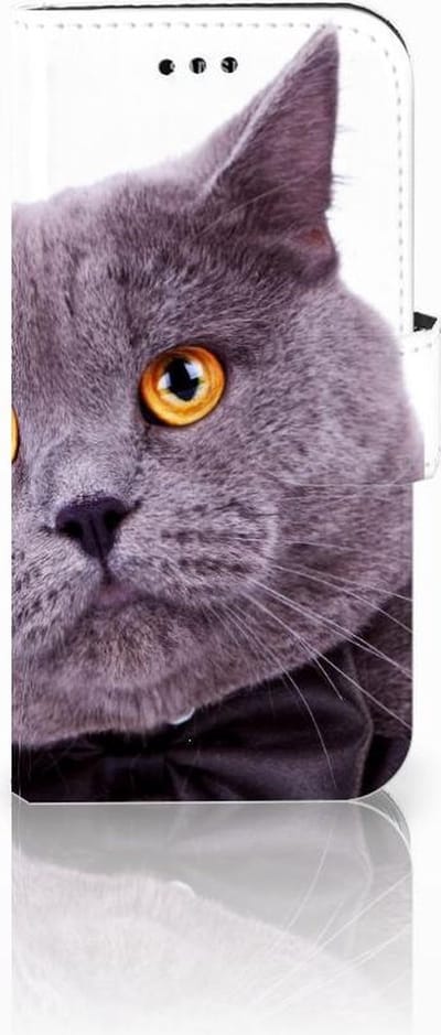 Samsung Galaxy A3 2017 Telefoonhoesje met Pasjes Kat