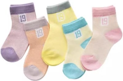 5 paar New born Baby sokken - Set babysokjes - 0-6 maanden - Multicolor Babysokken - Multipack - Kraamcadeau voor Jongen of Meisje - Babyshower Cadeau - Kraammand