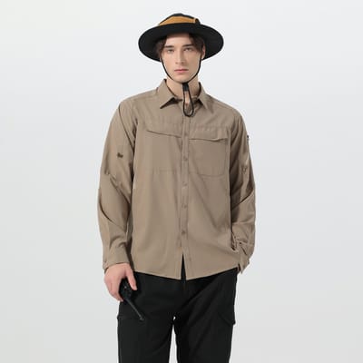YOUTHUP Heren Casual overhemd met lange mouwen - snel drogend - S