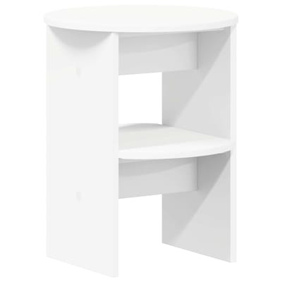 vidaXL - Bijzetkast - Wit - Ø40 - x - 50 - cm - Geconstrueerd - hout