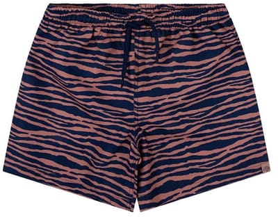 Swim Essentials - Zwembroek Jongens 4-6 jaar - 110/116 - Blauw/Oranje - Gestreept - Zwemshort - Kleuter