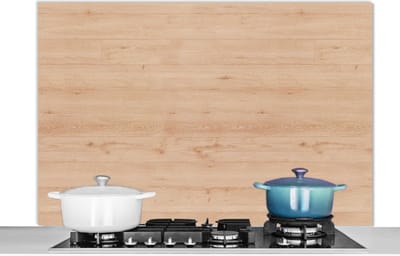 Spatscherm keuken 120x80 cm - Kookplaat achterwand Hout - Patronen - Planken - Muurbeschermer - Spatwand fornuis - Hoogwaardig aluminium