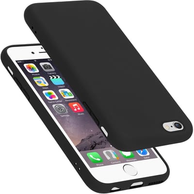 Cadorabo Hoesje geschikt voor Apple iPhone 6 PLUS / 6S PLUS in LIQUID ZWART - Beschermhoes gemaakt van flexibel TPU silicone Case Cover