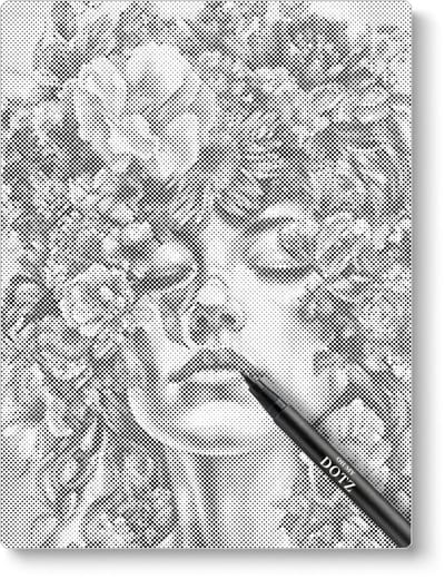 Vrouw Met Bloemen 2 | Dot painting | 30x40cm | Dot painting | Oh My Dotz | Dots stippen | Diamond painting & Schilderen op nummer alternatief | Happy hobby