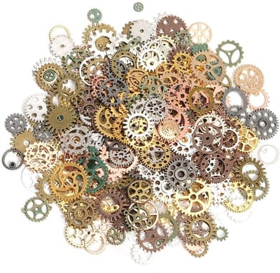 100g Steampunk Metal Gears voor Vintage Ambachten, Sieraden en Modelbouw, Multi-Kleurige Legering Wielen, DIY Projecten