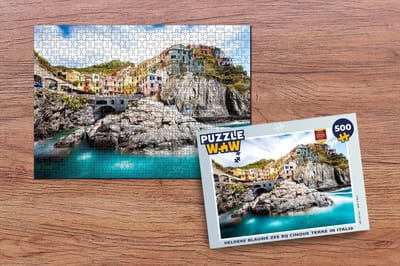 Puzzel Heldere blauwe zee bij Cinque Terre in Italië - Legpuzzel - Puzzel 500 stukjes