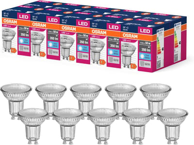 LED Spotlamp GU10 50W Vervanger 4000K Koud Wit 350 Lumen Energiezuinig 10 Stuks