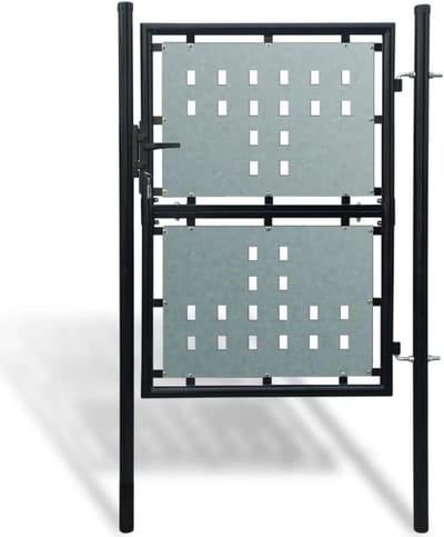 Hekpoort - Tuinpoort - Tuin Afschermen - Gepoedercoat Staal - 100 x 200 cm - Zwart