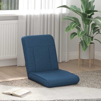 vidaXL - Verstelbare - vloostoel - Blauw - Stof