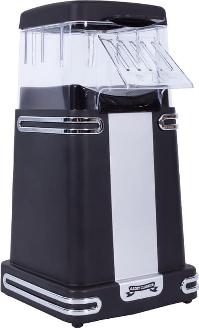 Quvo® Popcorn Machine - Popcorn maker - Popcornmais Machine - Zwart - 14cm x 26cm x 14cm