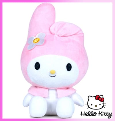 Melody - Hello Kitty Pluche Knuffel 27 cm {Speelgoed Knuffeldier Knuffelpop voor kinderen jongens meisjes | Keroppy Kuromi Melody Hello Kity Kat Cat Plush Toy}