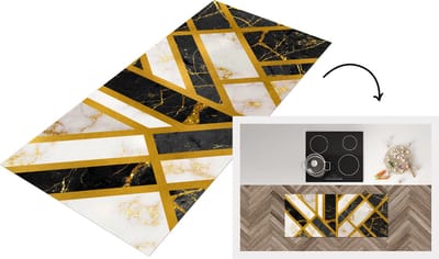 Keukenloper - Loper keuken - Marmer - Luxe - Design - 120x50 cm - Keukenloper vinyl