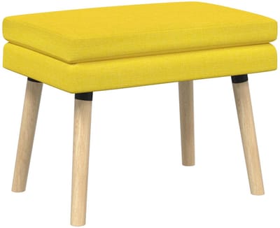 vidaXL - Dubbel-laags - bank - Licht - Geel - 60 - x - 40 - x - 46 - cm - Stof