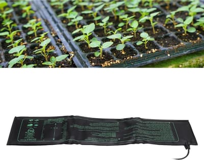 TIM® Warmtemat Planten - Waterdicht - Kweekmat – Kweekmat Verwarmingsmat - Kweken - Propagator – Mogelijk Voor Terrarium - Zwart- 27cm x 12cm x 3cm