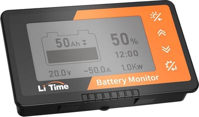 Batterijmonitor met Shunt - Accu Monitor - Energie Beheer - 500A Stroommeting - 8-120V - Zwart