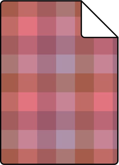 Proefstaal ESTAhome behang ruiten paars, roze en blauw - 26.5 x 21 cm - 132063-S