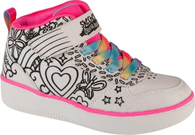 Skechers Sport Court 92 - Color Me Kicks 302213L-WMLT, voor meisje, Wit, Sneakers,Sportschoenen, maat: 28